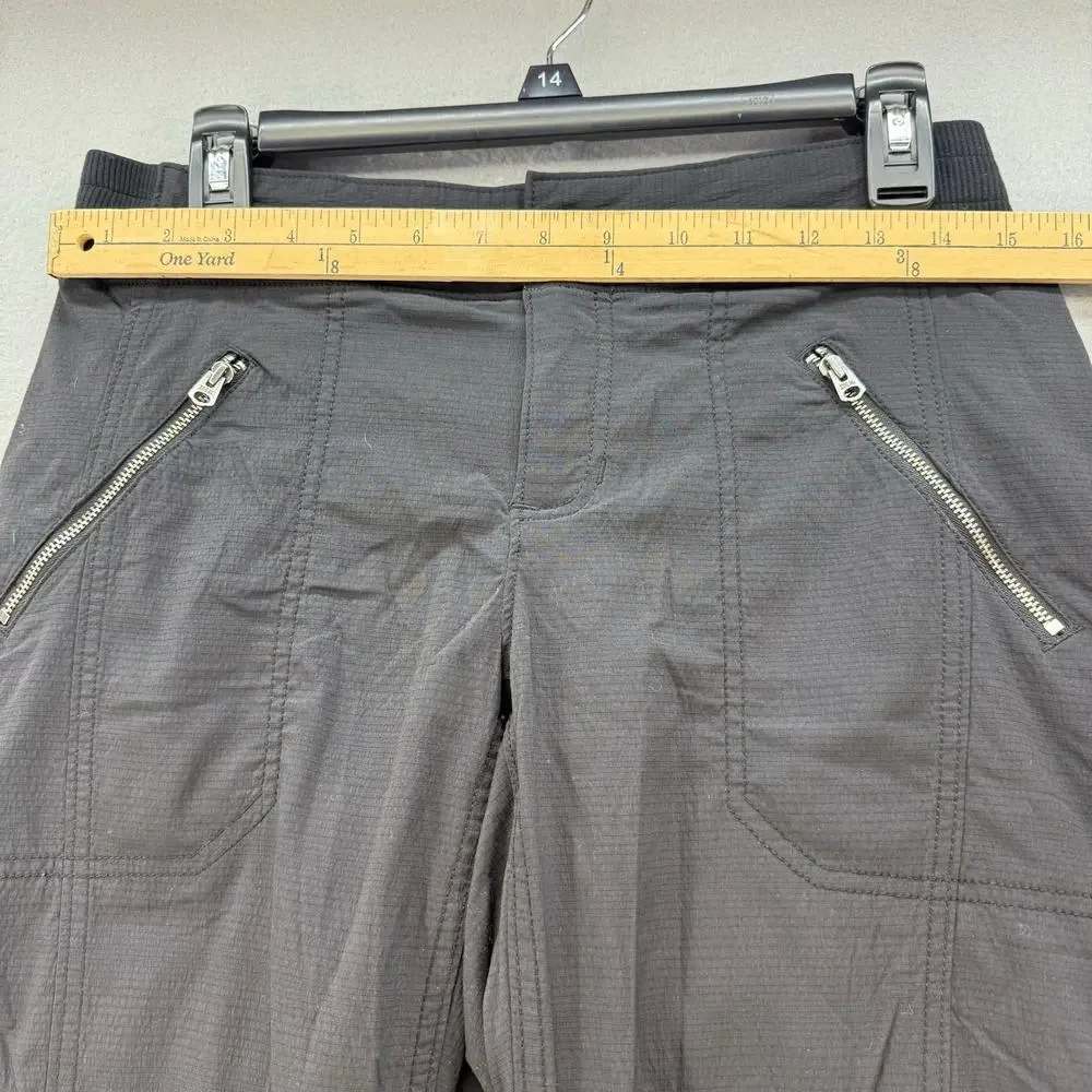 Athleta Joggers Women's 8 Black Cargo Athleisure Preppy Fitness Wear Casual - Picture 9 of 13